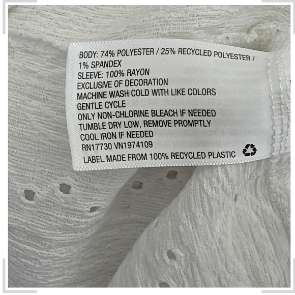 Pre -owned Knox Rose White Eyelet Blouse with Ruffle Sleeves - Picture 5 of 8